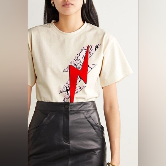 Isabel Marant Yates Ecru Printed T-shirt - Picture 7 of 7